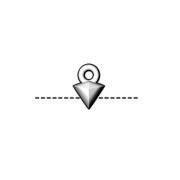 Cymbal Bead Endings - For GemDuo 4.5x7mm Kleftiko - Rose Gold x1