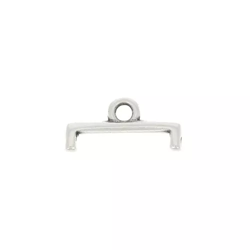 12mm Cymbal - 11/0 delica weaving end - Topolia II Ant Silver Tone x1
