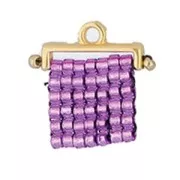 12mm Cymbal - 11/0 delica weaving end - Topolia II Rose Gold x1