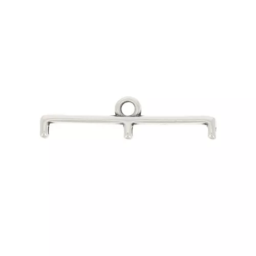 23mm Cymbal - 11/0 delica weaving end - Topolia III - Ant Silver Tone x1