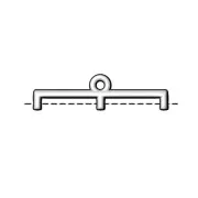 23mm Cymbal - 11/0 delica weaving end - Topolia III - Fine Gold plated x1