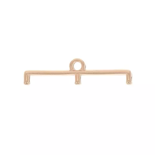 23mm Cymbal - 11/0 delica weaving end - Topolia III - Rose Gold x1