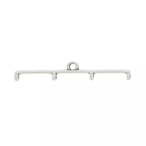 33mm Cymbal - 11/0 delica weaving end - Topolia IV - Ant Silver Tone x1