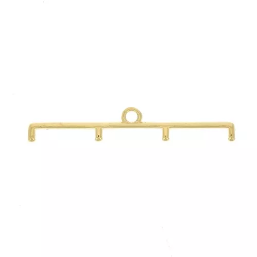 33mm Cymbal - 11/0 delica weaving end - Topolia IV - Fine Gold plated x1