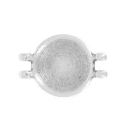 16x11mm Pithari II Cymbal Connector for Seed Beads 11/0 - Ant Silver Tone x1