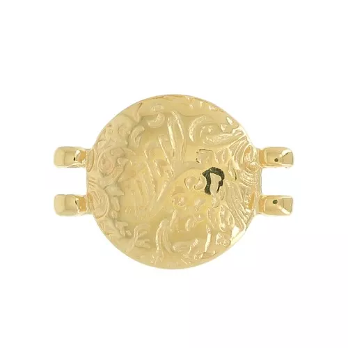 16x11mm Pithari II Cymbal Connector for Seed Beads 11/0 - Fine Gold plated x1