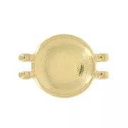 16x11mm Pithari II Cymbal Connector for Seed Beads 11/0 - Fine Gold plated x1