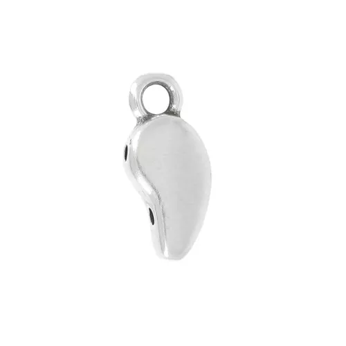 12x5mm Mamaku Cymbal Bead Endings - For Paisley Duo - Ant Silver Tone x1