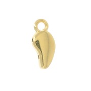 12x5mm Mamaku Cymbal Bead Endings - For Paisley Duo - Fine Gold plated x1