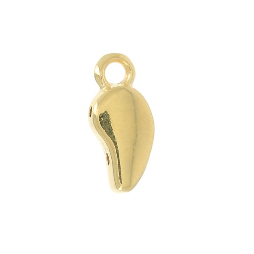 12x5mm Mamaku Cymbal Bead Endings - For Paisley Duo - Fine Gold plated x1