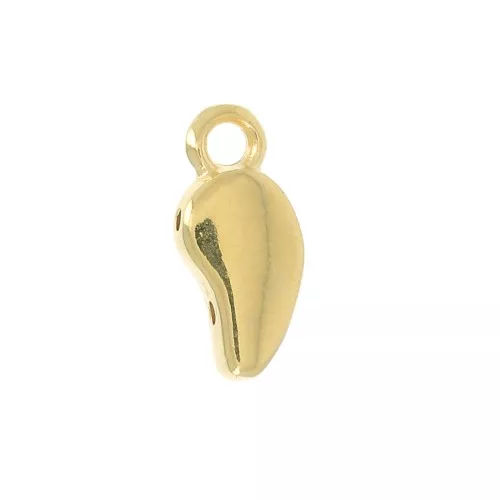 12x5mm Mamaku Cymbal Bead Endings - For Paisley Duo - Fine Gold plated x1