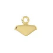 9x10mm Cymbal Bead Endings - For Chevron Beads Mikronisi - Fine Gold plated x1