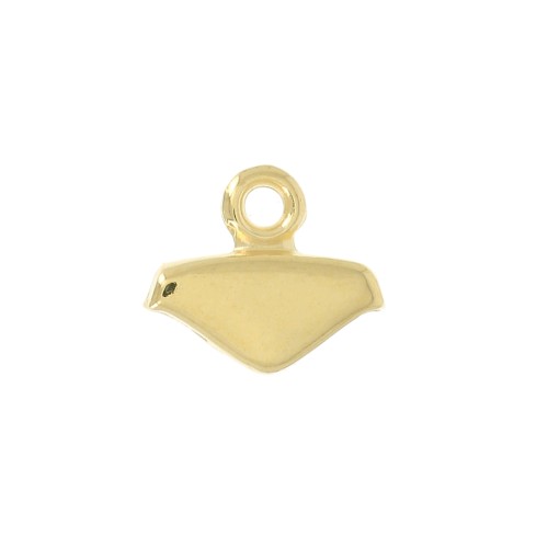 9x10mm Cymbal Bead Endings - For Chevron Beads Mikronisi - Fine Gold plated x1