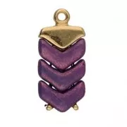 9x10mm Cymbal Bead Endings - For Chevron Beads Mikronisi - Fine Gold plated x1