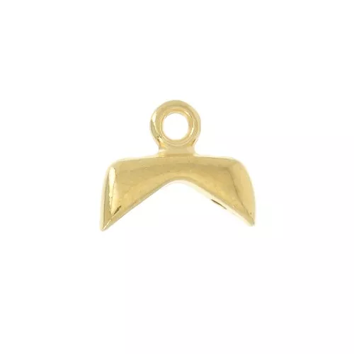 9x11mm Cymbal Bead Endings - For Chevron Beads Koutalas - Fine Gold plated x1
