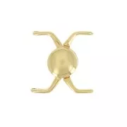Cymbal Magnetic clasp for Miyuki Delica 11/0 18x17mm Kissamos II Fine gold plated