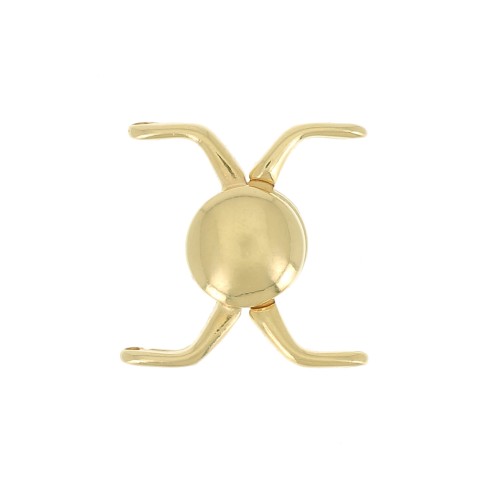 Cymbal Magnetic clasp for Miyuki Delica 11/0 18x17mm Kissamos II Fine gold plated