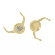 Cymbal Magnetic clasp for Miyuki Delica 11/0 18x17mm Kissamos II Fine gold plated