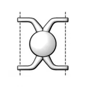 Cymbal Magnetic clasp for Miyuki Delica 11/0 18x17mm Kissamos II Fine gold plated