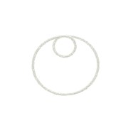 20mm 925 Sterling Silver Diamond effect circle Pendant x1|raw }}