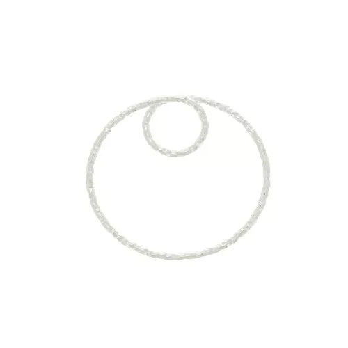20mm 925 Sterling Silver Diamond effect circle Pendant x1