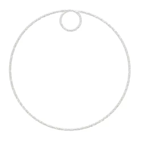 40mm 925 Sterling Silver Diamond effect circle Pendant x1