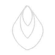 37x27mm 925 Sterling Silver Diamond effect drop Pendant x1