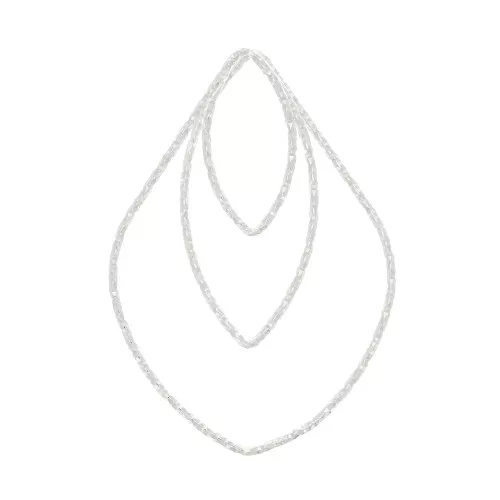 37x27mm 925 Sterling Silver Diamond effect drop Pendant x1
