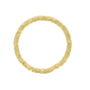 9.6mm 925 Sterling Silver round closed diamond effect ring - Fine Gold Plated x1