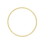 23mm 925 Sterling Silver Diamond effect ring for beadweaving - Gold Tone x1