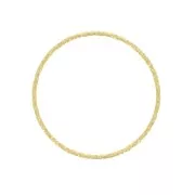 23mm 925 Sterling Silver Diamond effect ring for beadweaving - Gold Tone x1