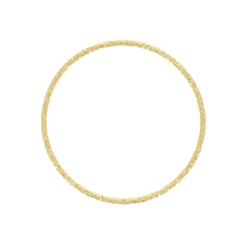 23mm 925 Sterling Silver Diamond effect ring for beadweaving - Gold Tone x1