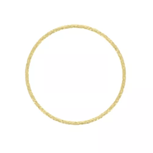 23mm 925 Sterling Silver Diamond effect ring for beadweaving - Gold Tone x1