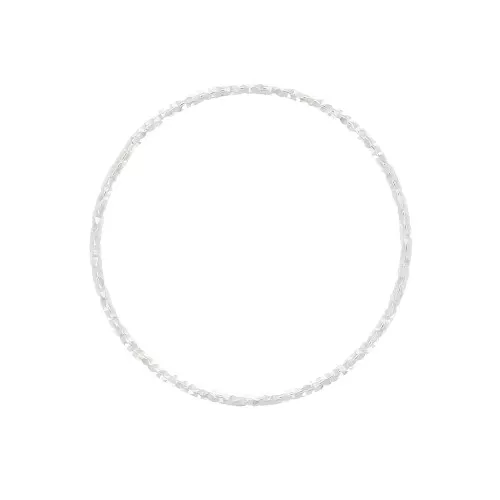 23mm 925 Sterling Silver Diamond effect ring for beadweaving x1