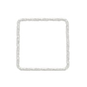 13mm 925 Sterling Silver Diamond effect square connector x1|raw }}