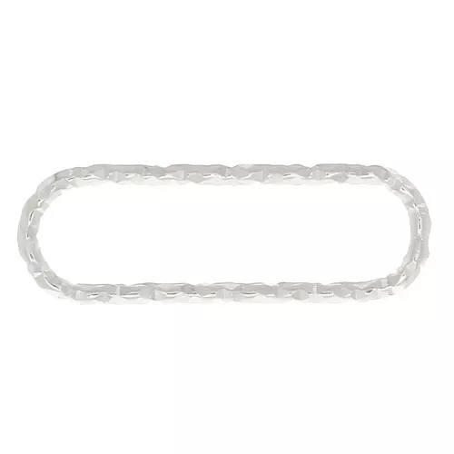 16x5mm 925 Sterling Silver Diamond effect rounded rectangle connector x1