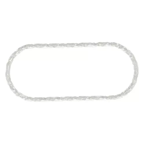 23x10mm 925 Sterling Silver Diamond effect rounded rectangle connector x1