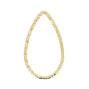 16.5x1mm 925 Sterling Silver Diamond effect Drop ring for beadweaving - Gold x1