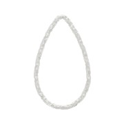 16.5x1mm 925 Sterling Silver Diamond effect Drop Mounting ring for beadweaving x1