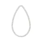 16.5x1mm 925 Sterling Silver Diamond effect Drop Mounting ring for beadweaving x1