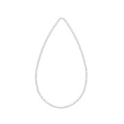 34x20mm 925 Sterling Silver Diamond effect Drop Mounting ring for beadweaving x1|raw }}