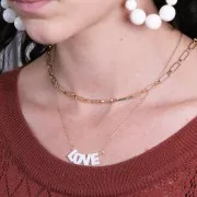 10x9mm Mother-of-pearl alphabet letter bead - A - Natural x1