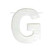 10x8mm Mother-of-pearl alphabet letter bead - G - Natural x1|raw }}