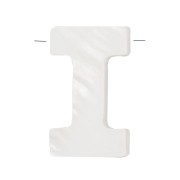 10x3 mm Mother-of-pearl alphabet letter bead - I - Natural x1|raw }}