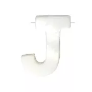 9x8mm Mother-of-pearl alphabet letter bead - J - Natural x1