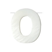 10x8.5mm Mother-of-pearl alphabet letter bead - O - Natural x1