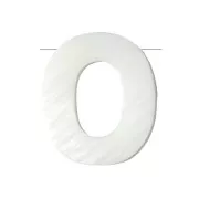 10x8.5mm Mother-of-pearl alphabet letter bead - O - Natural x1