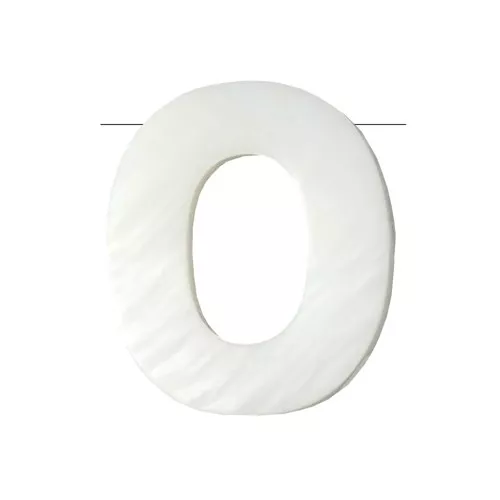 10x8.5mm Mother-of-pearl alphabet letter bead - O - Natural x1