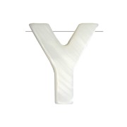 10x8mm Mother-of-pearl alphabet letter bead - Y - Natural x1|raw }}