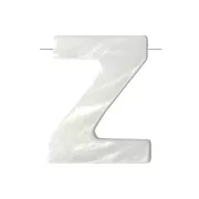 10x8mm Mother-of-pearl alphabet letter bead - Z - Natural x1